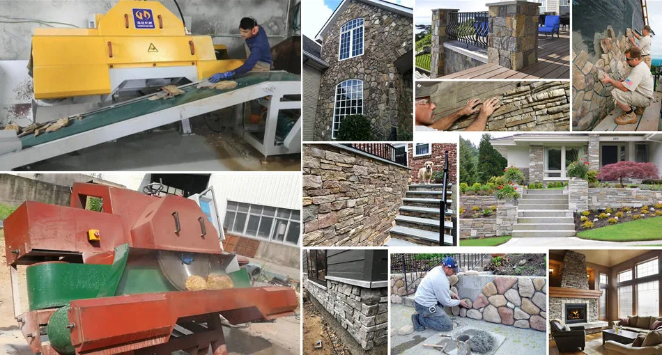 High Quality Natural Stone Thin Veneer Cutter Automatic Stone Cutting Machine for Cobblestone